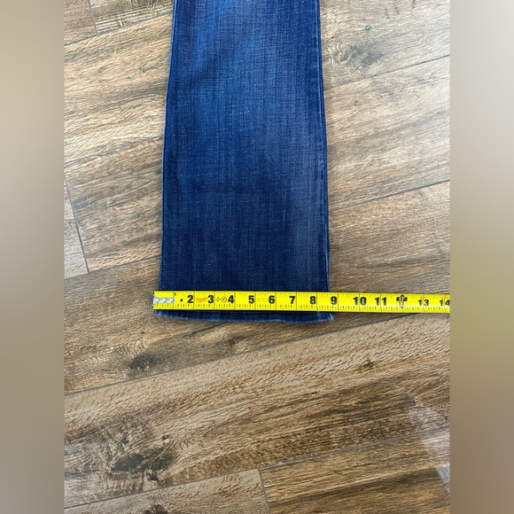 7 for all Mankind “A” Pocket Mid Rise Boot Cut Jeans with embellished Pocket 28T - Picture 8 of 15